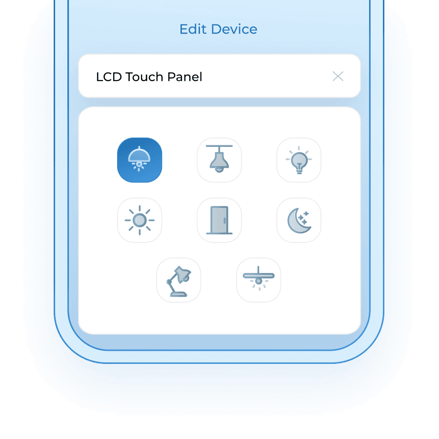 MTronic LCD Touch Panel App Interface